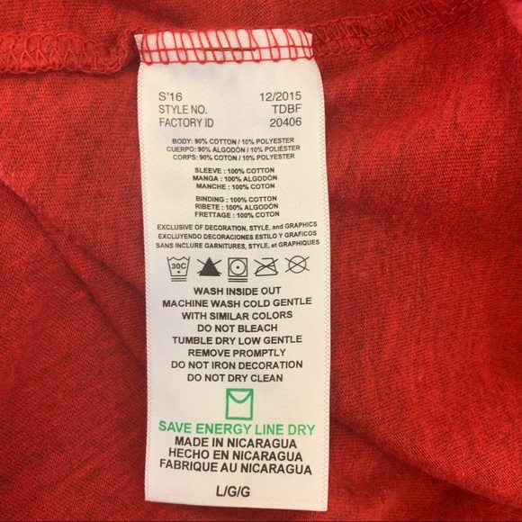 ✅ Genuine Merchandise Red ANGELS Baseball Shirt - Picture 5 of 8